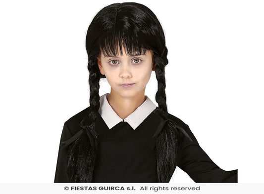 parrucca bambina Mercoledì