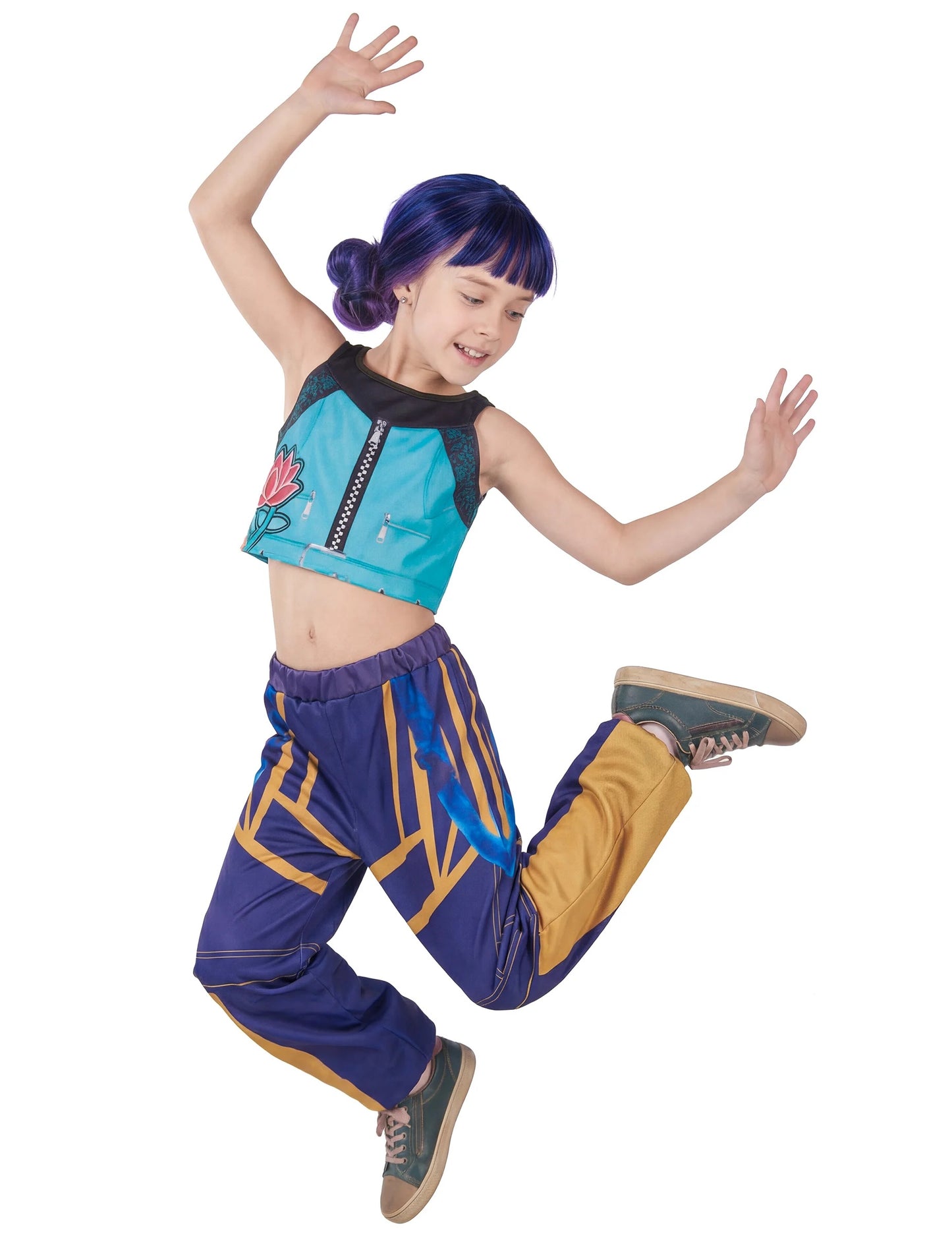 Costume Kpop Huntrix Demon Hunters Zoey Top e Pantalone Cosplay