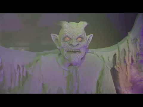 Mostro Alato Horror con Luce Suono e Movimento Animatronica alto 2m