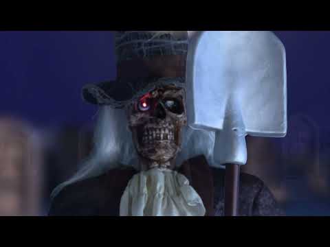 Becchino Zombie Animatronica H 200 cm con Luci e Suoni Scavatore di Tombe