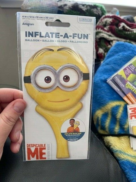 Palloncino Mini Shape Mylar Minions Cattivissimo Me con Bacchetta Bambino 15x30cm