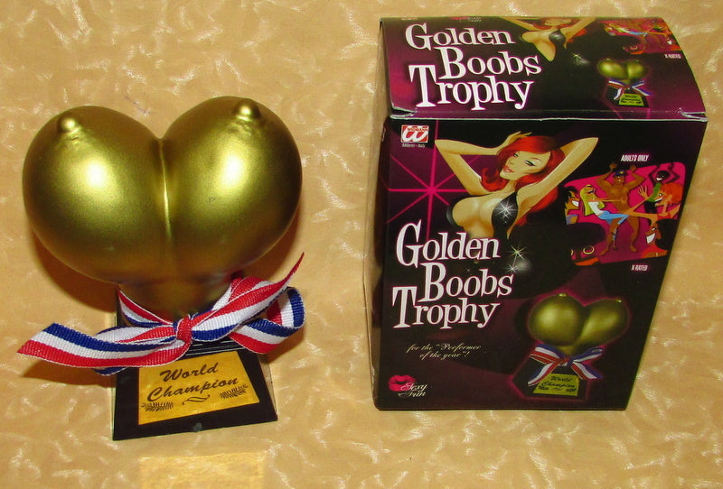 Trofeo Tette d'Oro Gadget per Addio Celibato Sposo Scherzo Matrimonio