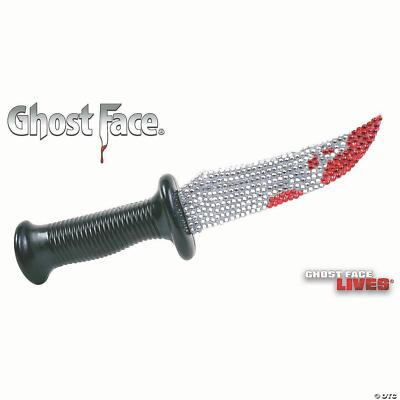 Coltello Ghost Face Scream Originale Bling con Diamanti e Sangue 30 cm