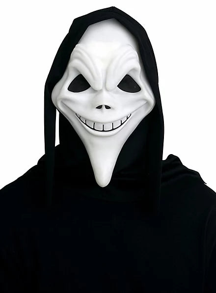 Maschera in Lattice Scary Movie 6 Grinny Ghost Face Cappuccio Originale Gusto Vaniglia