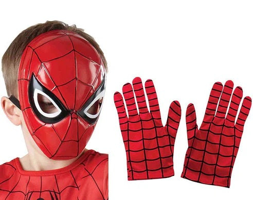 Set Originale Spiderman da Bambino Maschera e Guanti Supereroe Marvel