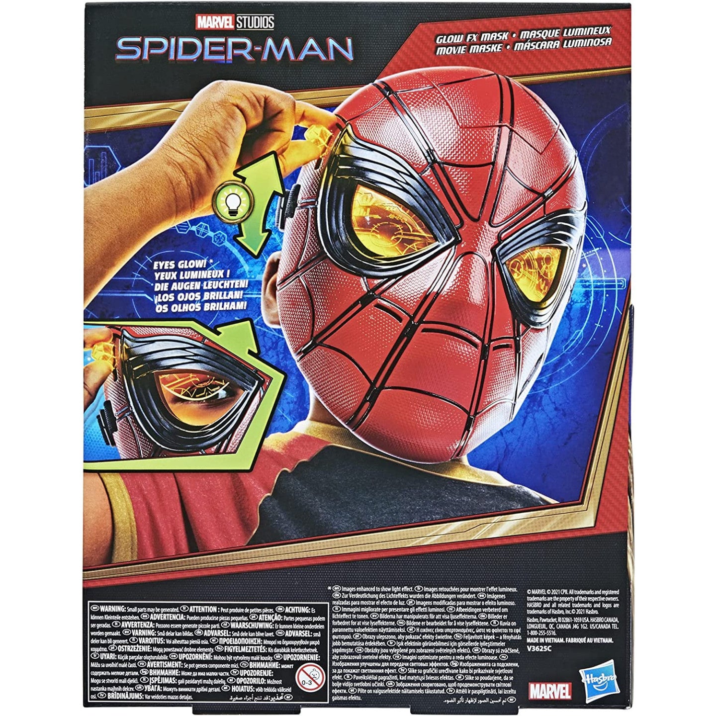 Maschera Deluxe Iron Spiderman con Occhi Led Luminosi Originale Marvel