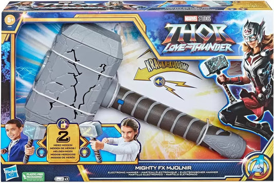 Martello Mighty Thor con Luce e Suono Love and Thunder Originale Marvel