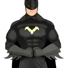 Guanti Supereroe Batman Pipistrello Nero con Alette  Adulto