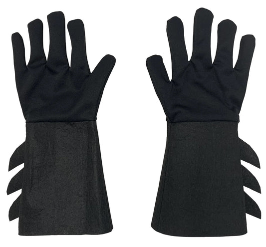 Guanti Supereroe Batman Pipistrello Nero con Alette Adulto