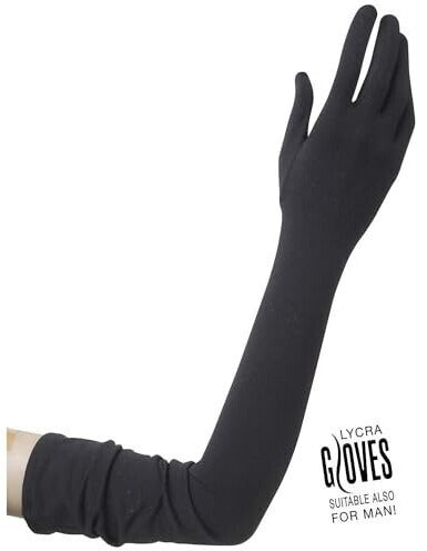 guanti lunghi neri