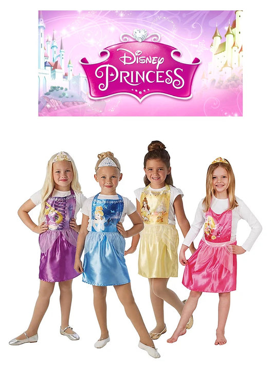 Costume Economico Principesse con Coroncina Disney Rapunzel Belle Cenerentola Aurora