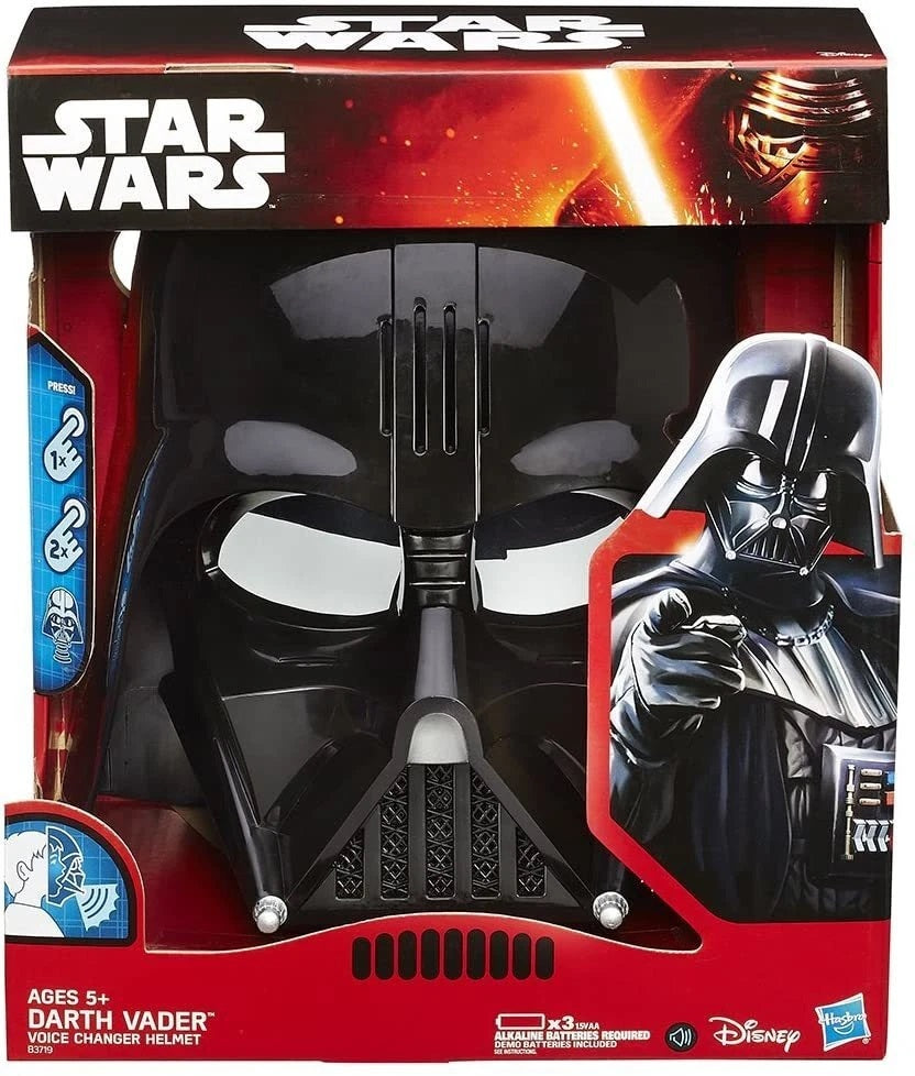 Casco Darth Vader Star Wars con Modulatore Vocale Maschera Bambino Originale Husbro