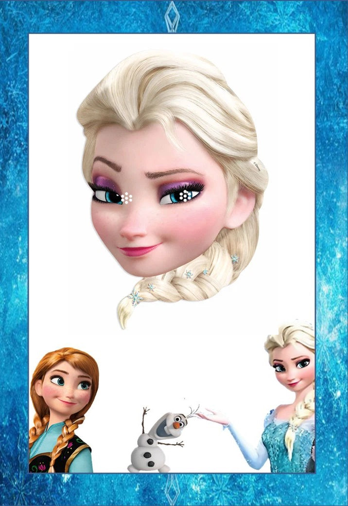 Maschera Elsa Frozen 2D Carta Originale Disney