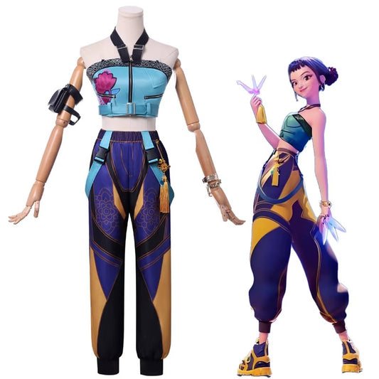 Costume Deluxe Kpop Huntrix Demon Hunters Zoey con Accessori e Gioielli