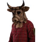 Maschera Toro Horror in Tela Juta con Mandibola Mobile Voodoo Halloween