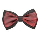 Papillon Doppio Tessuto Nero e Rosso Damascato Stile Classico Conte Gotico