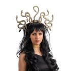 Cerchietto Dea Greca con Serpenti Medusa Oro in Plastica 