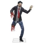 Zombie Con Gamba Fratturata con Luci e Suono Animatronica 180 cm