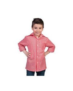 Camicia a scacchi rossa/bianca