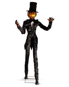 Lord Zucca Jack o Lantern Horror con Luce Suono e Movimento Animatronica alto 2,6m