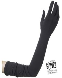 Guanti Lunghi Neri in Elastan 60 cm Unisex