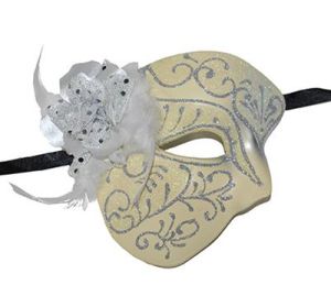 Maschera Occhi Veneziana Fiorita Premium Multicolore